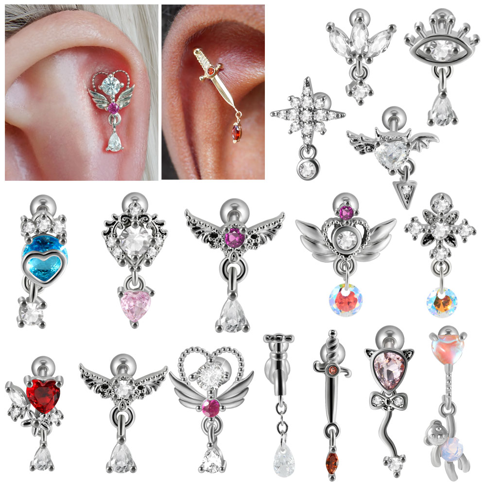Body Jewelry Surgical Steel - Boucles d'Oreilles en Acier Inoxydable, Bijoux