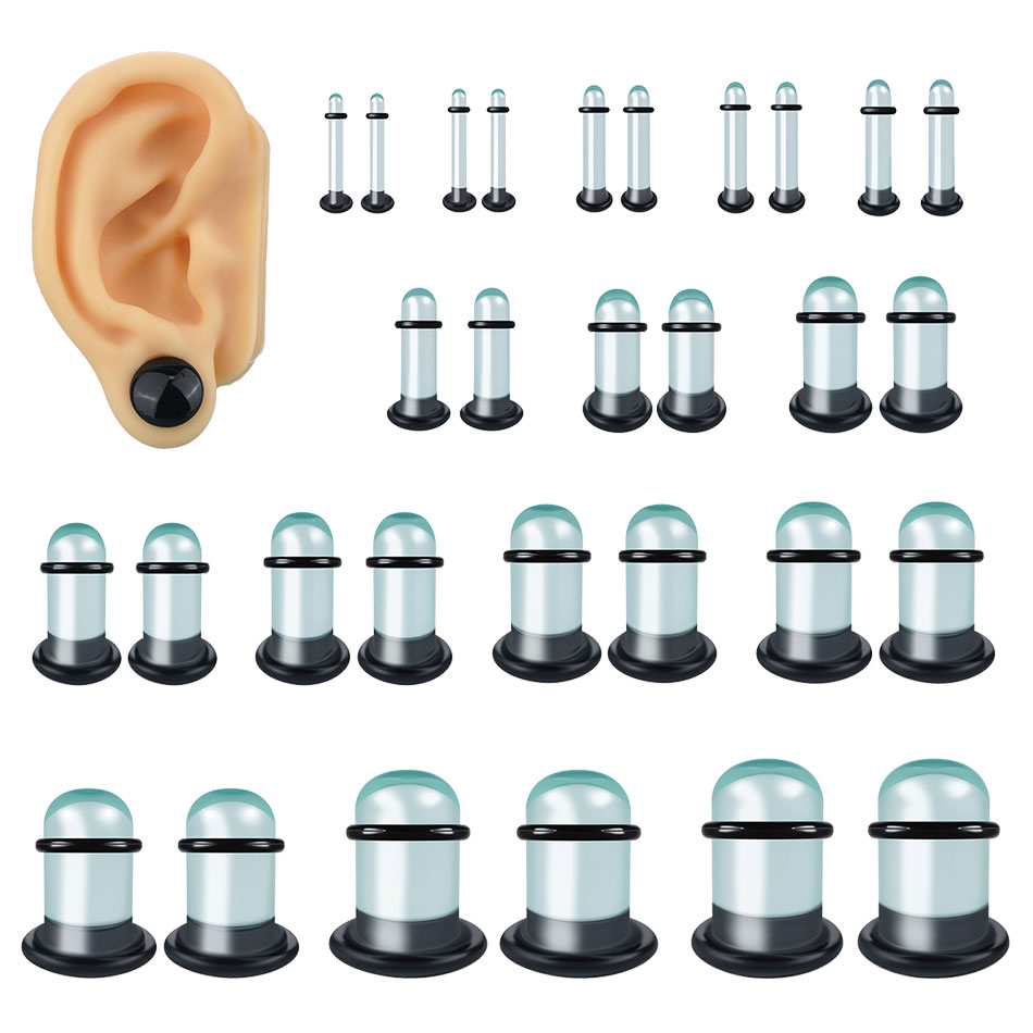 Body Jewelry Gauges - Jauges d'oreille en verre, Kit d'étirement,