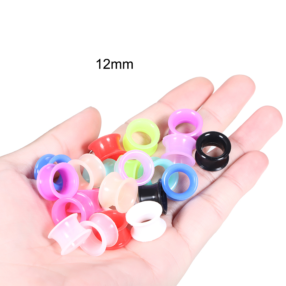Body Jewelry Gauges - Jauges d'oreille en Silicone, 24 pièces,