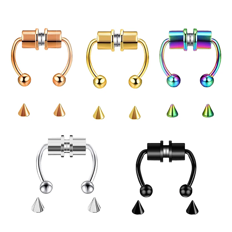 Body Jewelry Nose Studs - Faux Piercing nez anneau cerceau Septum