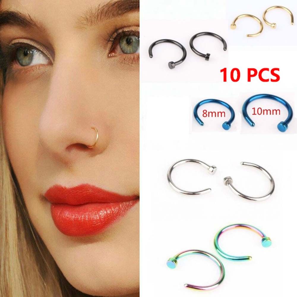 Body Jewelry Nose Studs - 10 pièces de bijoux fins en