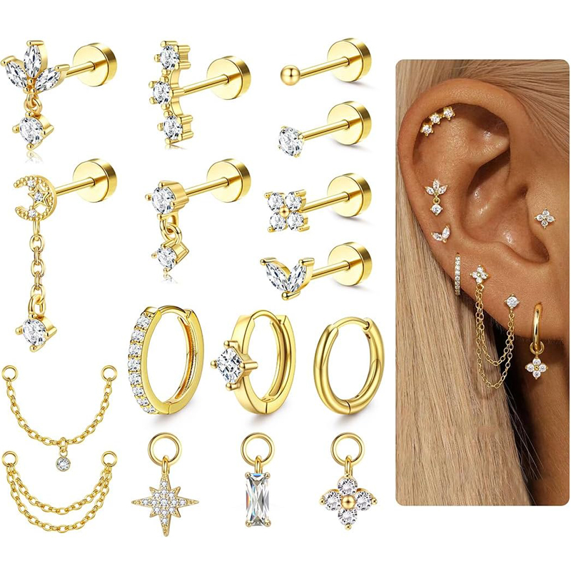 Body Jewelry Surgical Steel - Boucles d'oreilles en acier chirurgical 316L