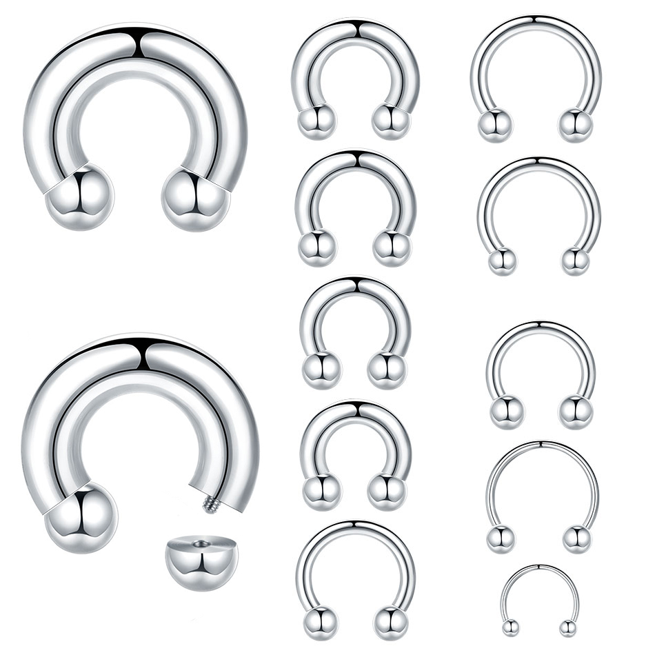 Body Jewelry Gauges - Anneau en fer à cheval en