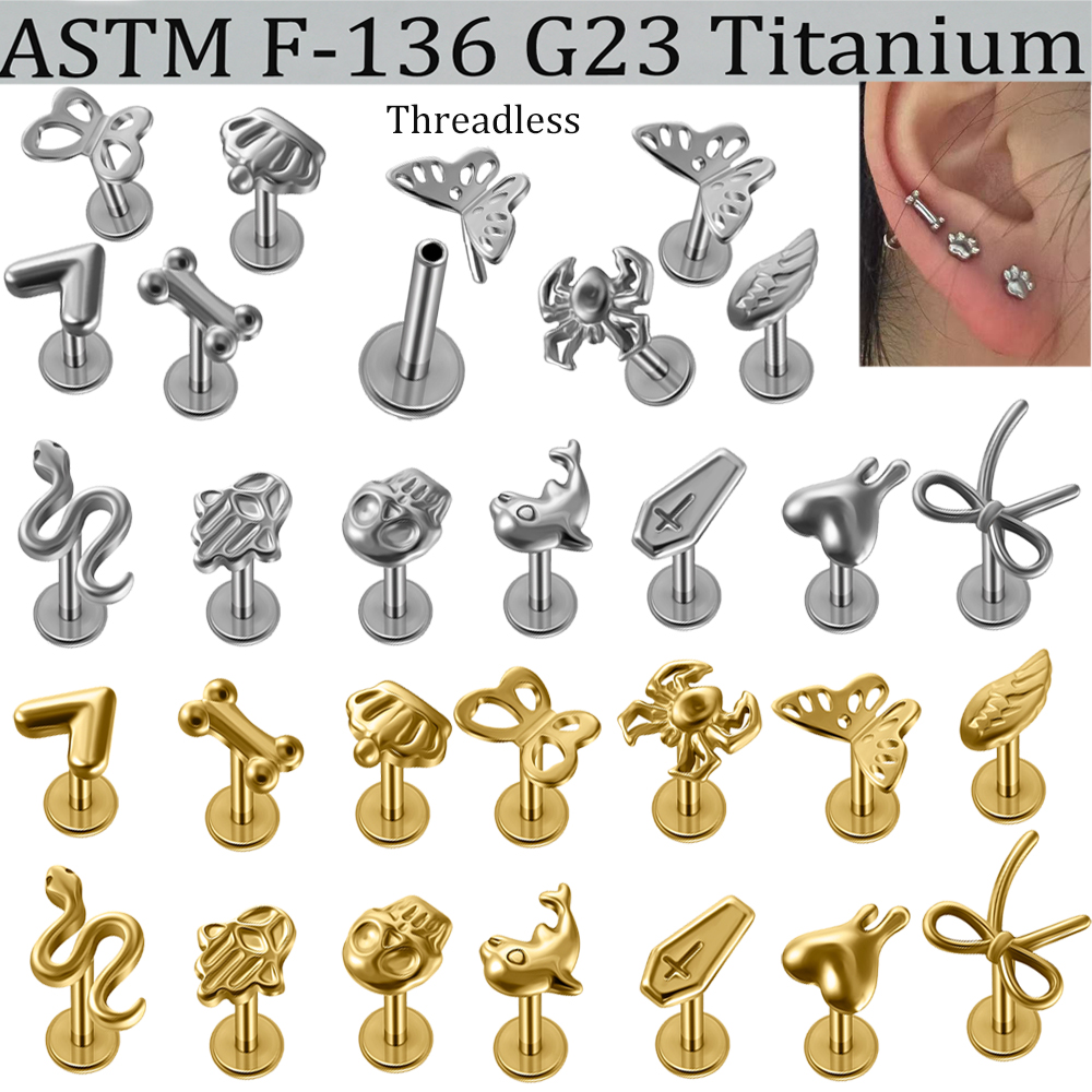 Body Jewelry Etc - 2/1 pièces G23 solide titane sans