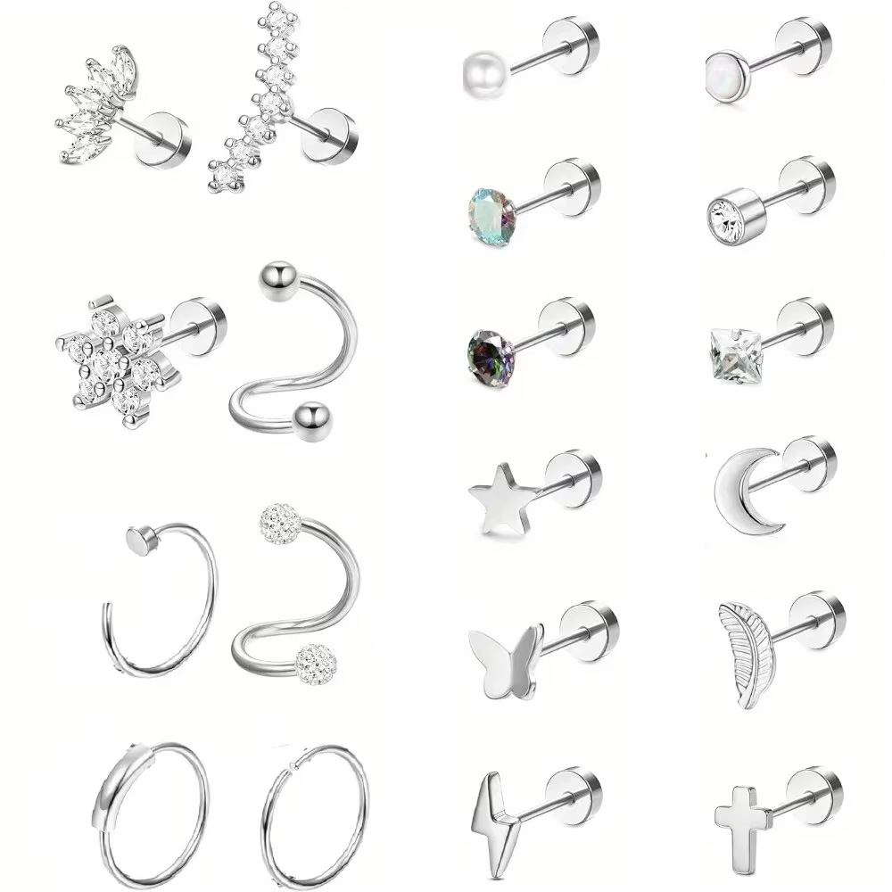 Body Jewelry Surgical Steel - Drperfect-Boucles d'Oreilles en Acier 20G pour