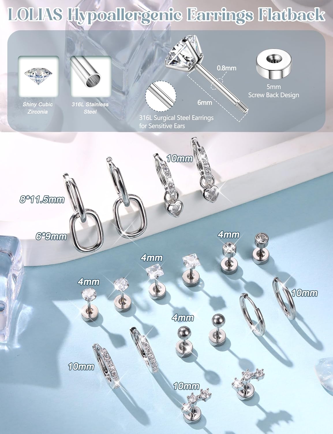 Drperfect 2 pièces/1 paire Bou - Body Jewelry Surgical Steel avis et prix