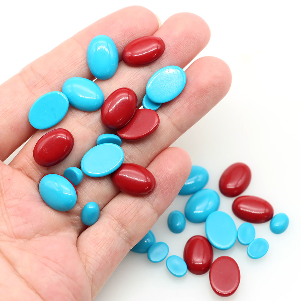 Lot de 10 cabochons ovales en  - Body Jewelry Top avis et prix