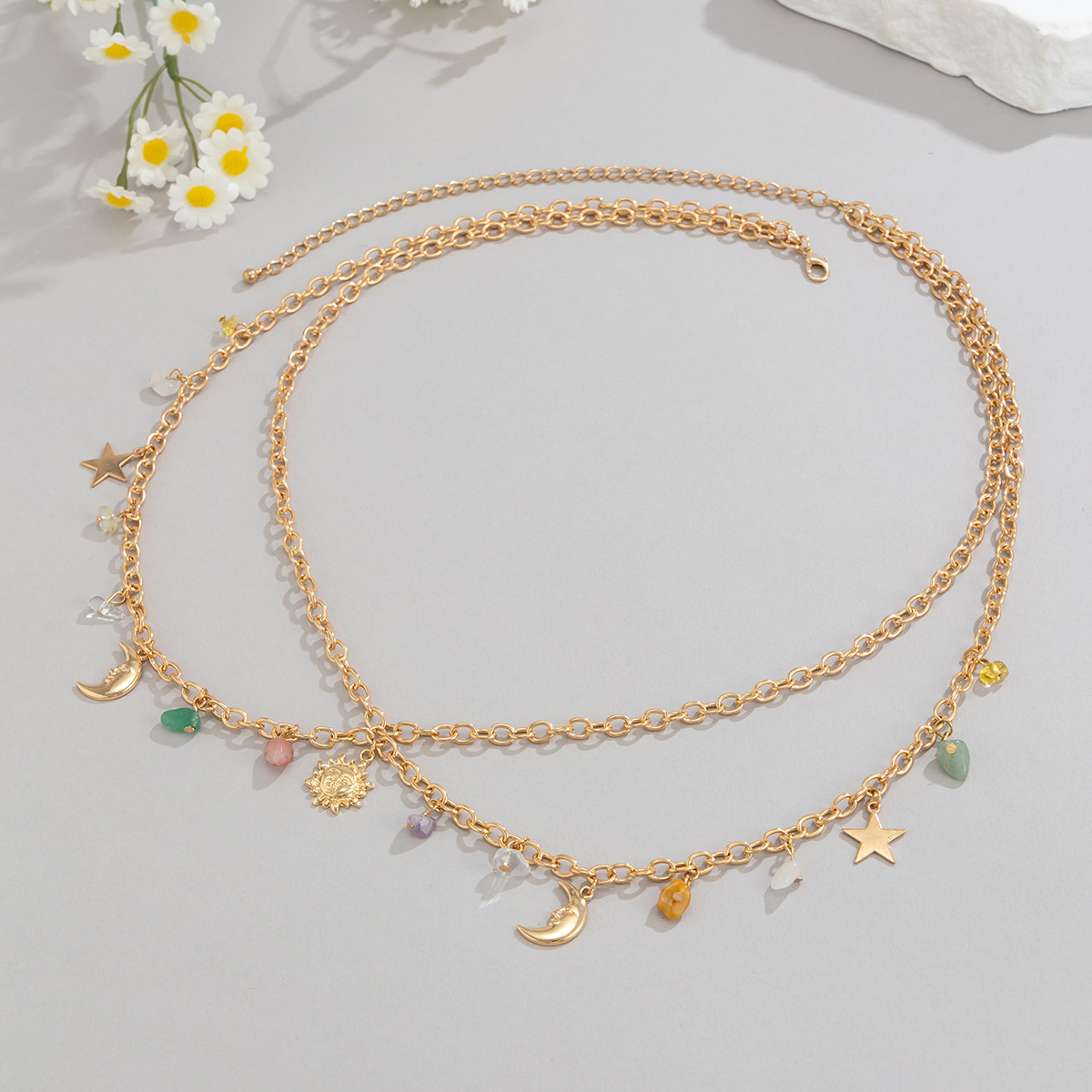 Boho étoile lune soleil penden - Body Chain Jewelry avis et prix
