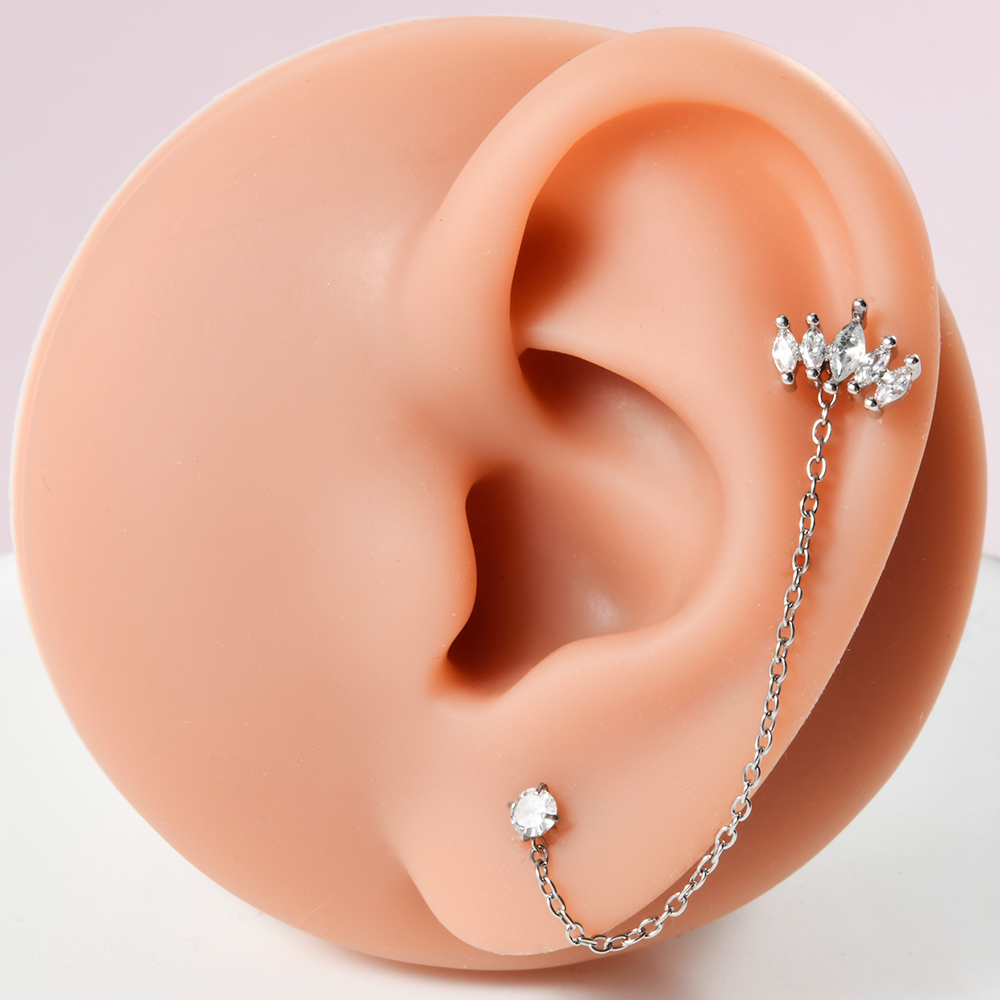 1PC acier chirurgical Zircon c - Body Jewelry Surgical Steel avis et prix