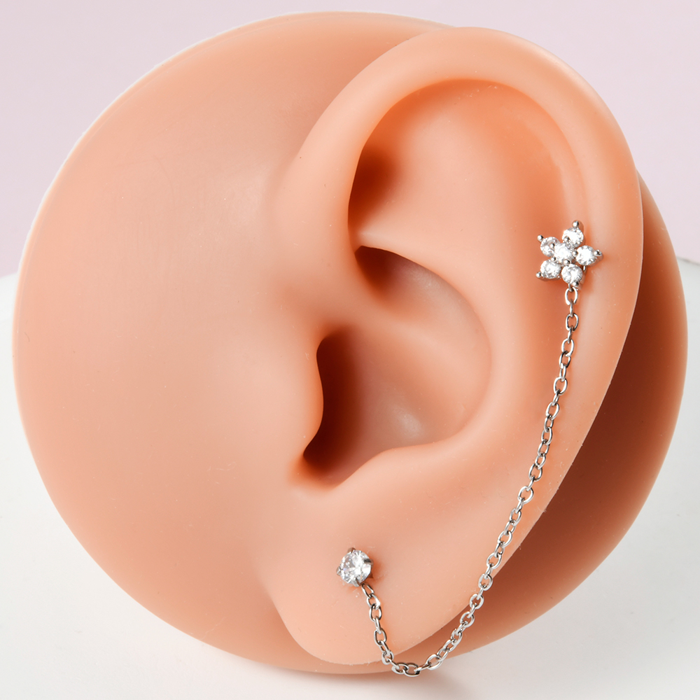 1PC acier chirurgical Zircon c - Body Jewelry Surgical Steel avis et prix