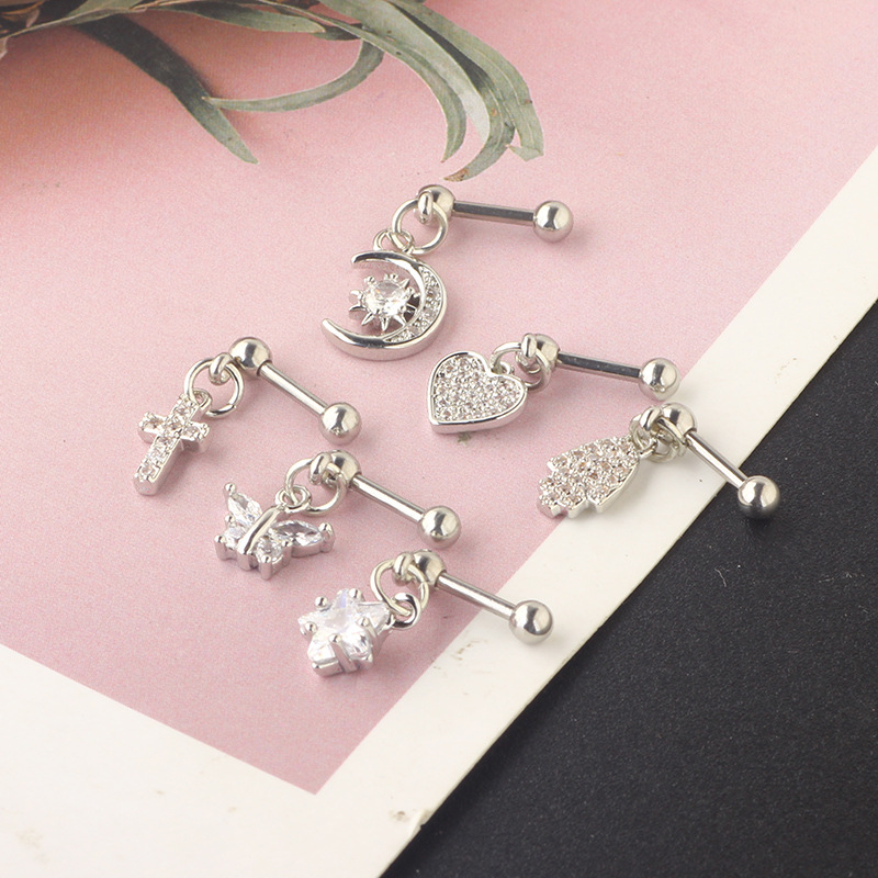 Boucle d'oreille lune Cartilag - Body Jewelry Surgical Steel avis et prix