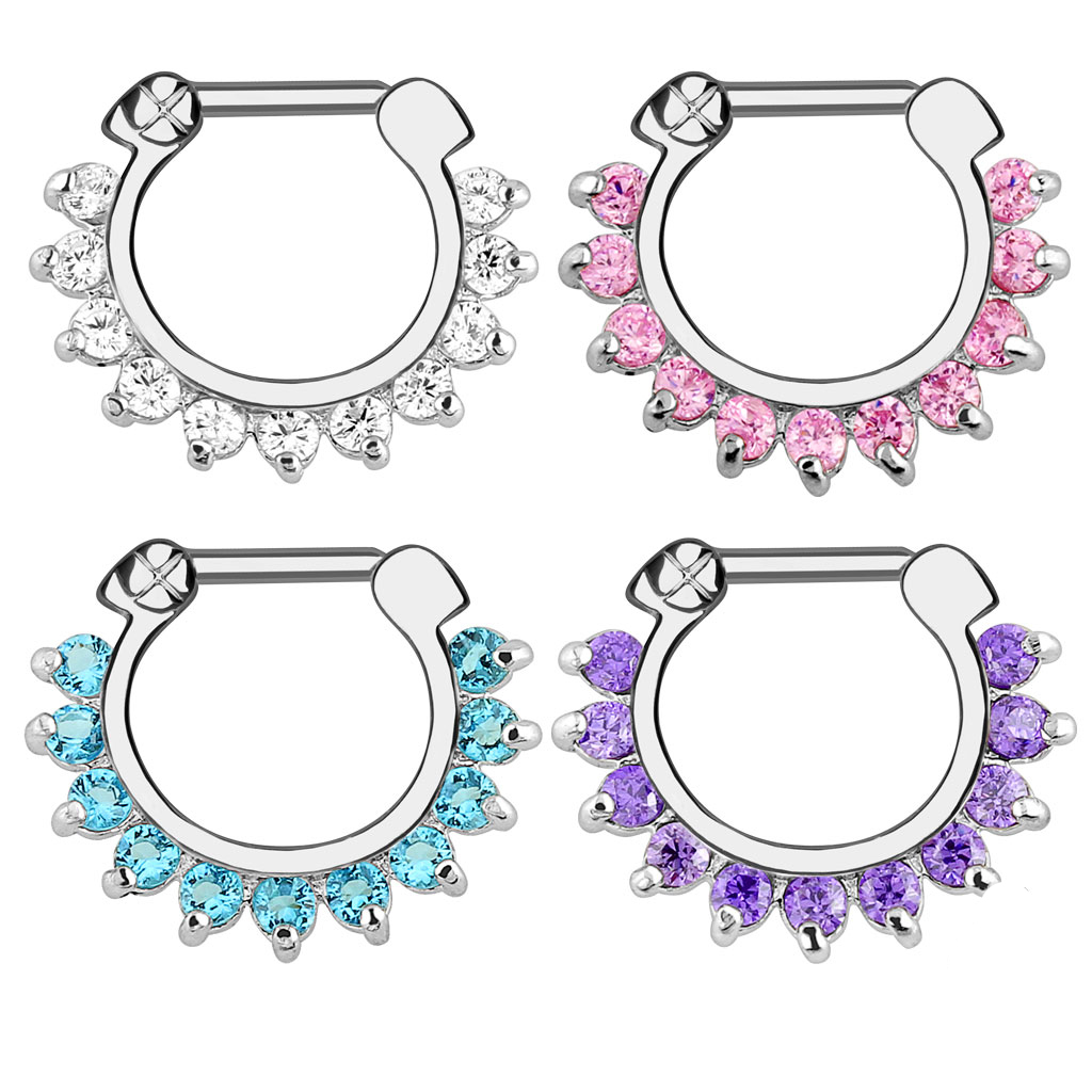 1 pièce Anneau de septum à cli - Body Jewelry Nose Studs avis et prix