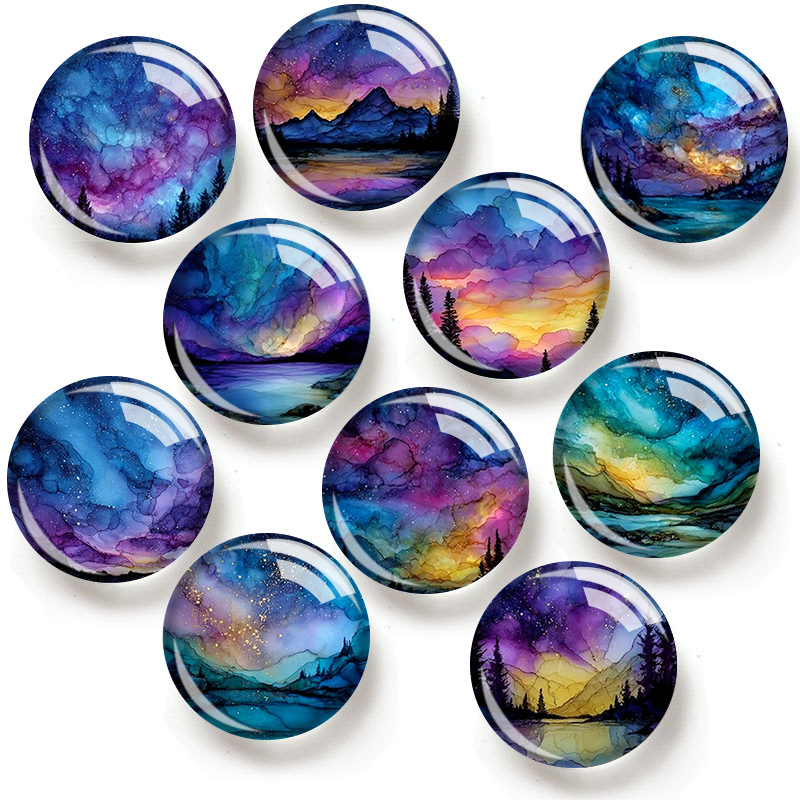 Cabochons en verre à motif enc - Body Jewelry Top avis et prix