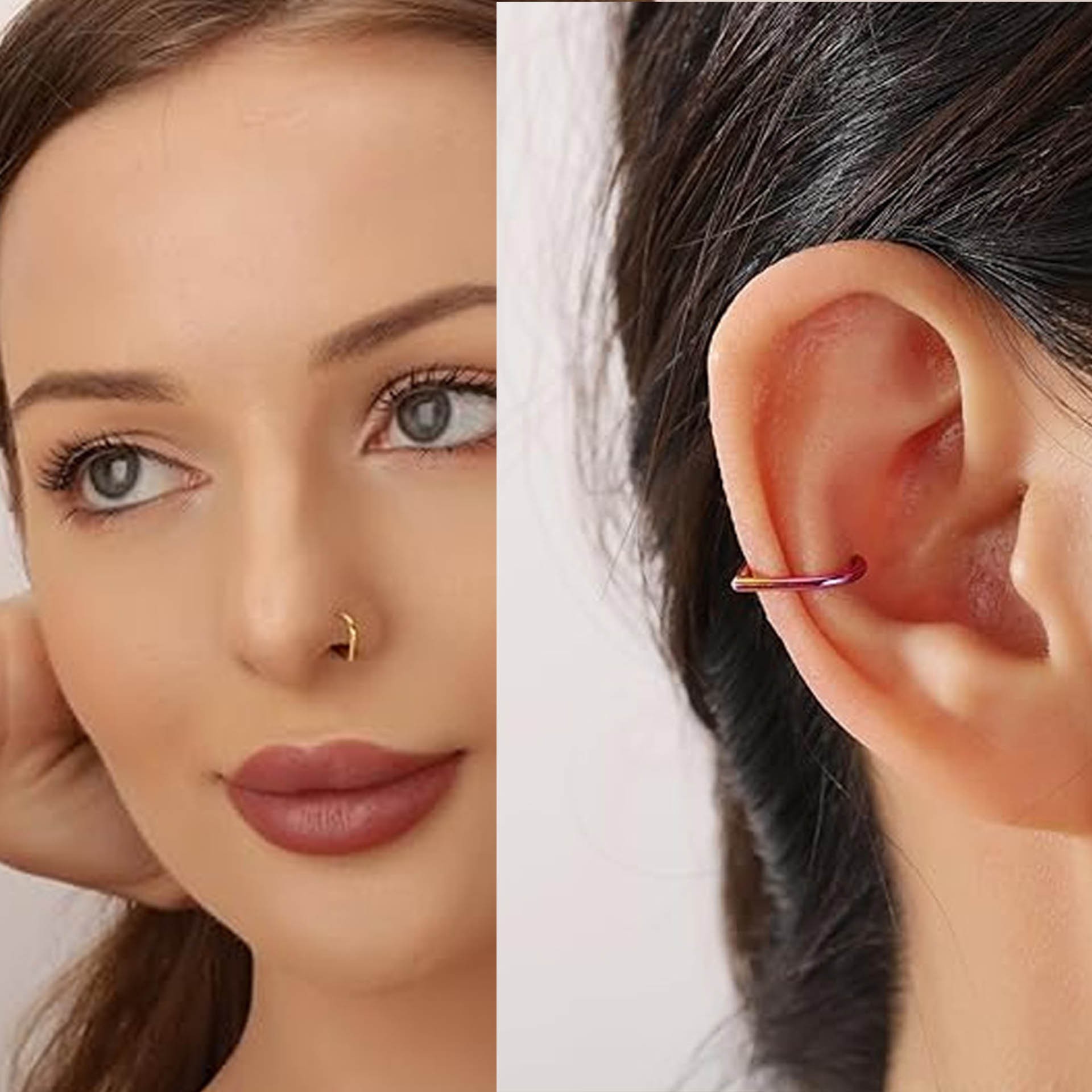 Lot de 5 faux anneaux de nez e - Body Jewelry Nose Studs avis et prix