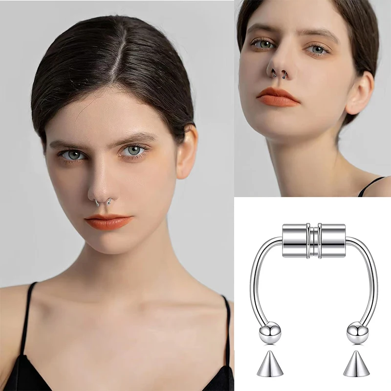 Faux Piercing nez anneau cerce - Body Jewelry Nose Studs avis et prix