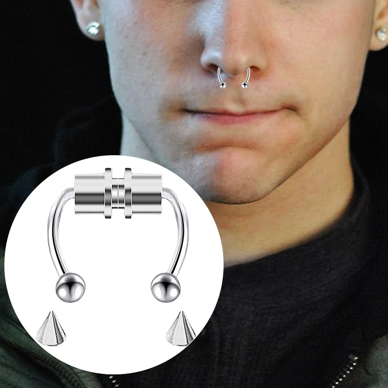 Faux Piercing nez anneau cerce - Body Jewelry Nose Studs avis et prix