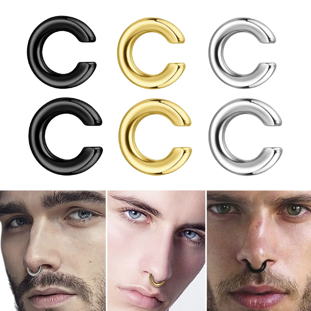 1 pièce Anneau de nez non-perc - Body Jewelry Nose Studs avis et prix