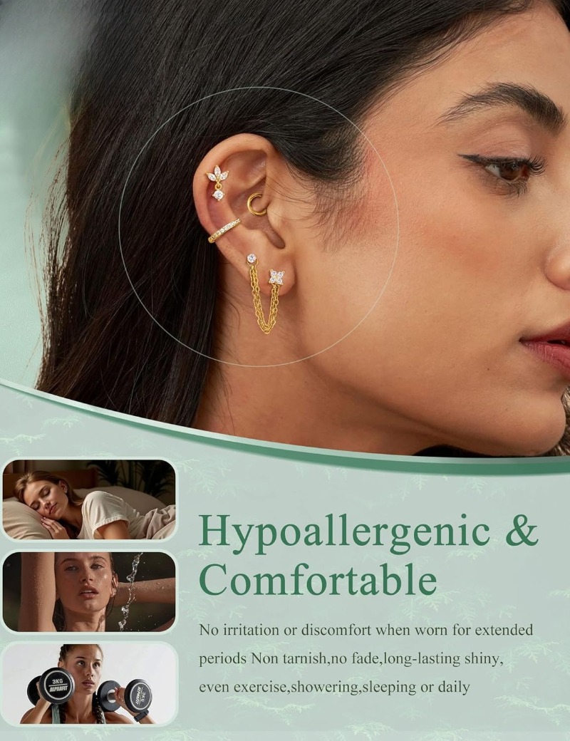 Boucles d'oreilles en acier ch - Body Jewelry Surgical Steel avis et prix