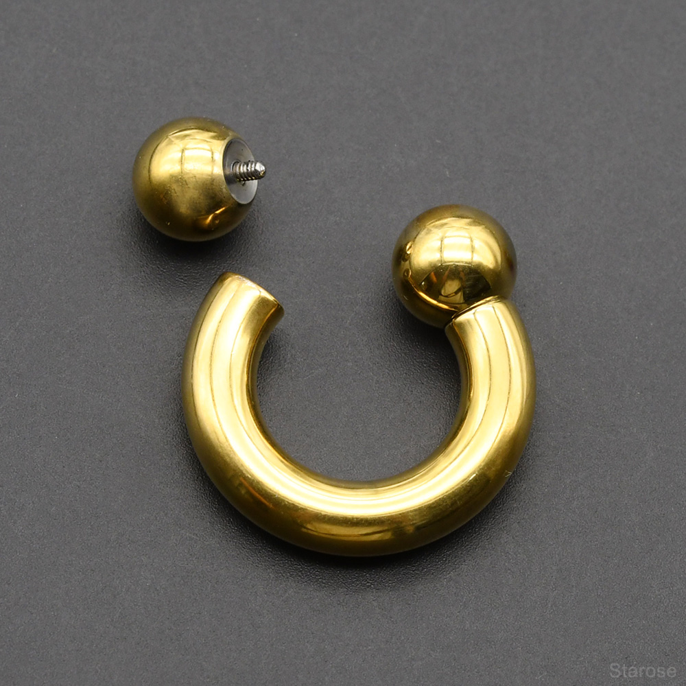 Anneau en fer à cheval en acie - Body Jewelry Gauges avis et prix