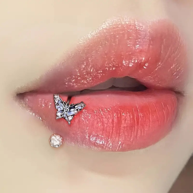 Anneau de lèvre papillon en ti - Body Jewelry And Piercing avis et prix
